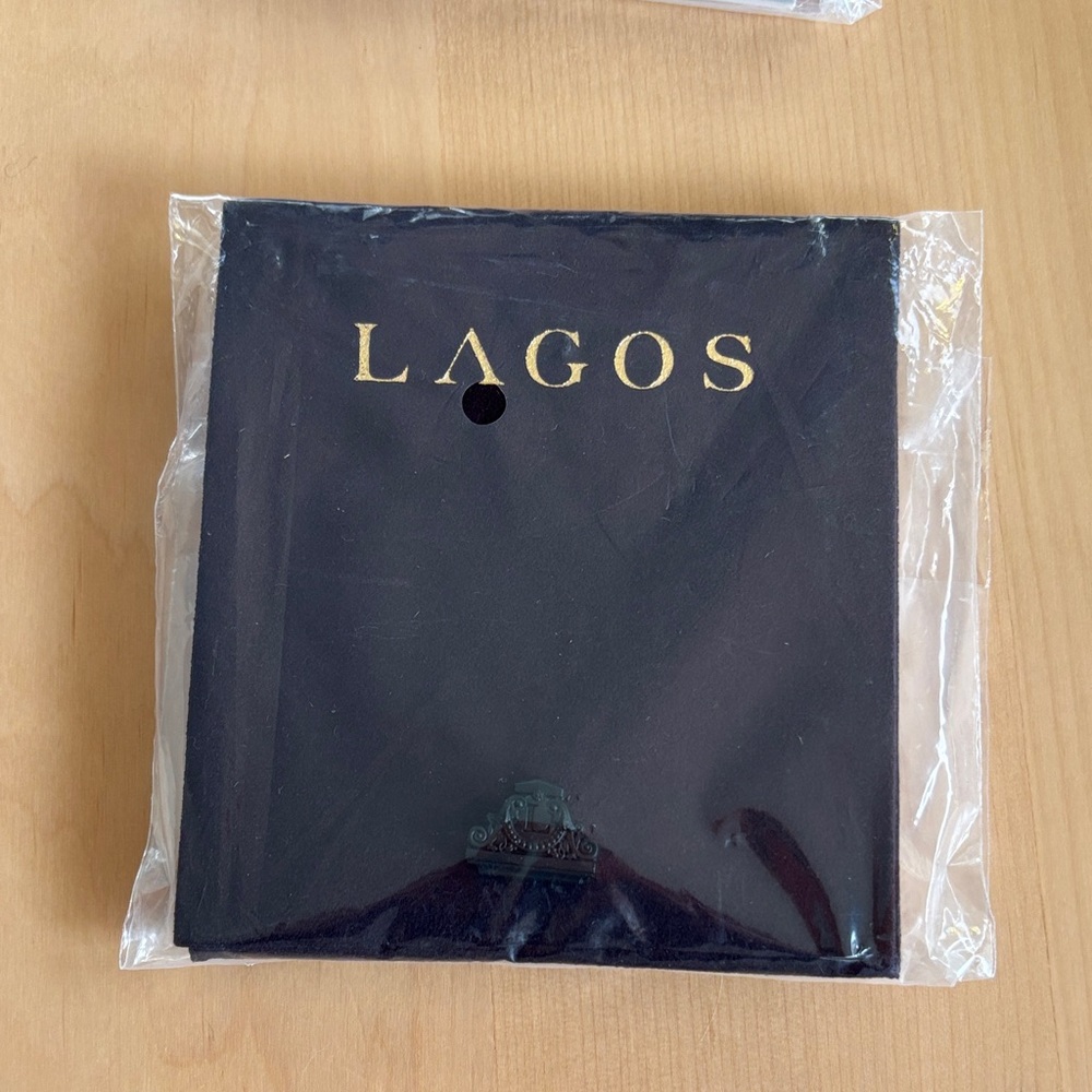 LAGOS Black and Gold Jewelry Pouch